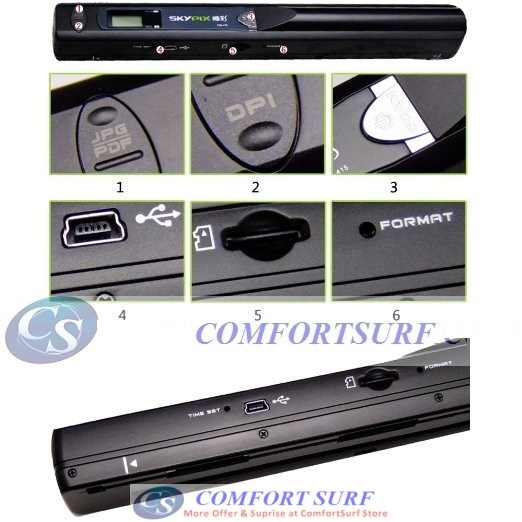 Mini Portable SkyPix Handheld / Cordless Color Scanner Printer 900dPi